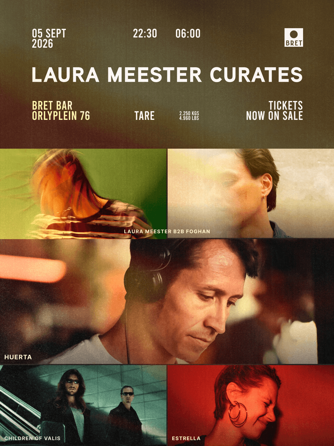 Laura Meester curates with Huerta, Children of Valis, Laura Meester b2b Foghan, ESTRELLA