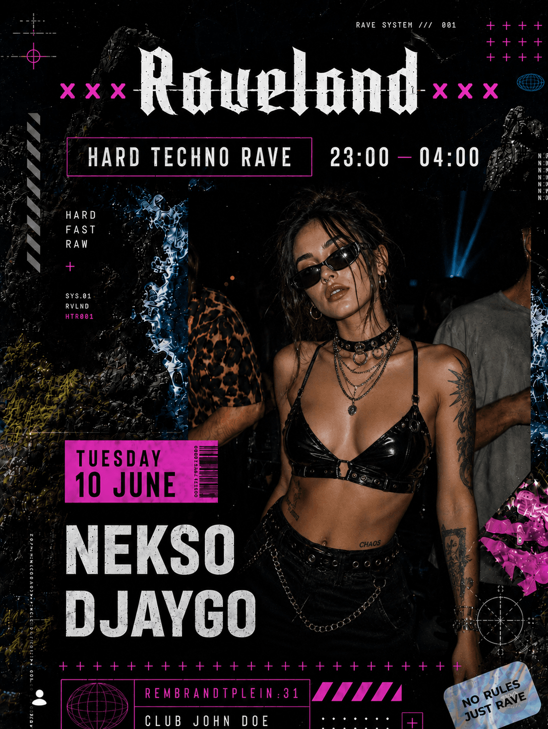 RAVELAND: Hard Techno & Hard Bounce w/ Nekso [CL] & Djaygo[NL]