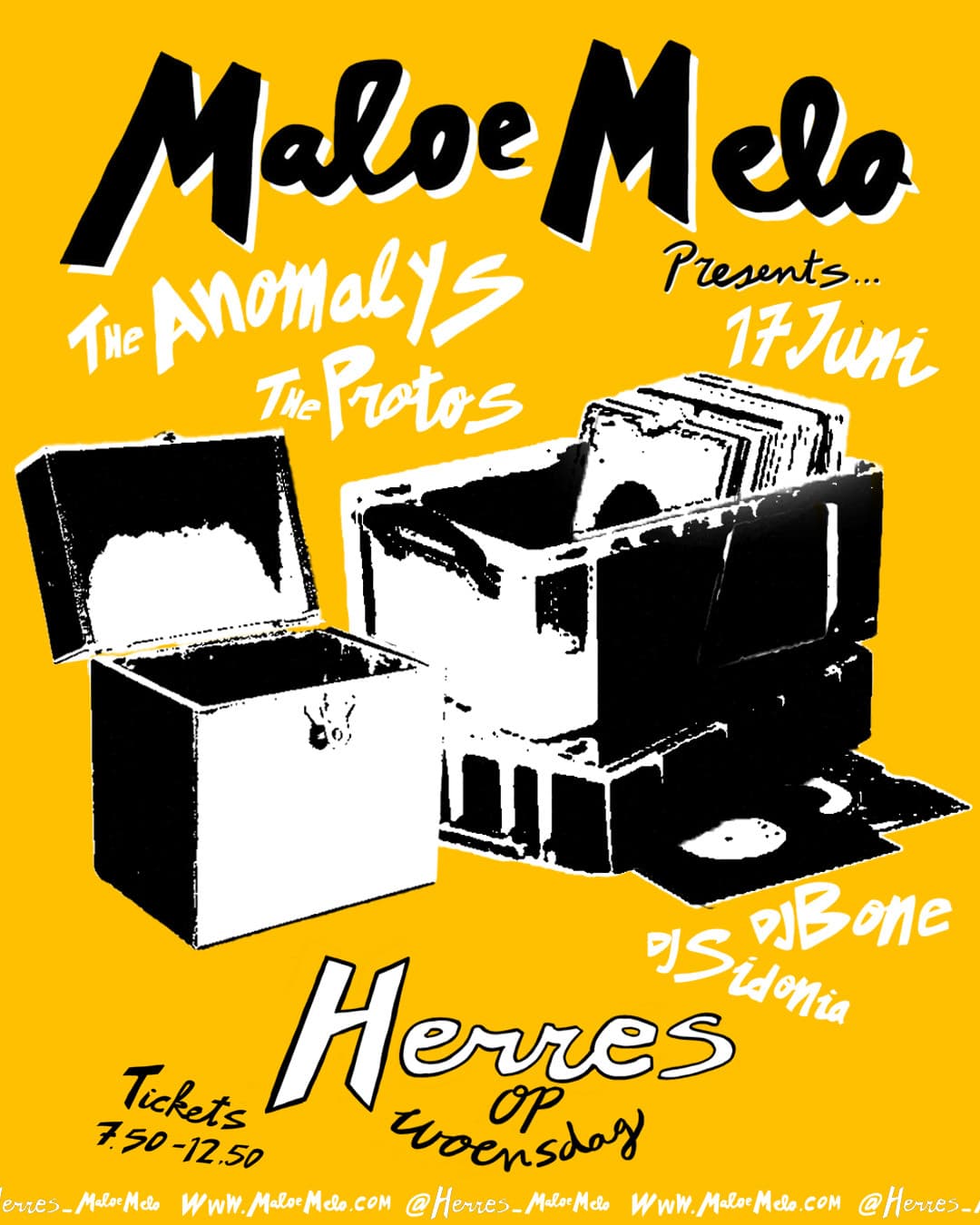 HERRES OP WOENSDAG - THE ANOMALYS + THE PROTOS + DJ BONE + DJ SIDONIA