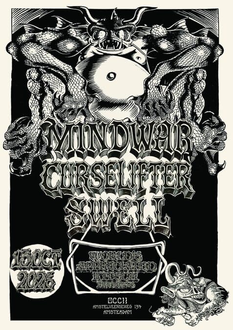 World’s Appreciated Kitsch presents: MINDWAR (BE) + CURSELIFTER + SWELL