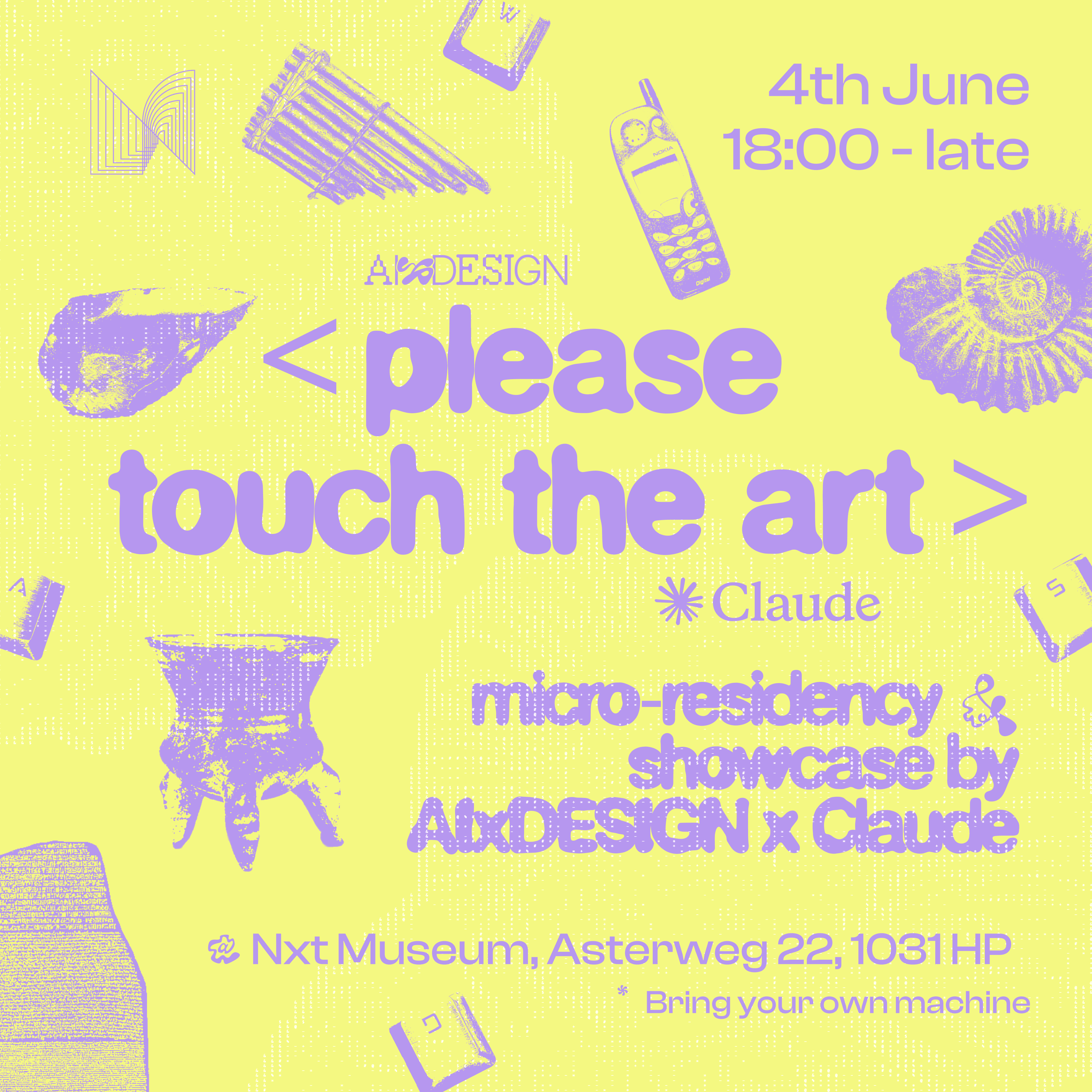<please touch the art> by AIxDESIGN x Claude @ Nxt Museum
