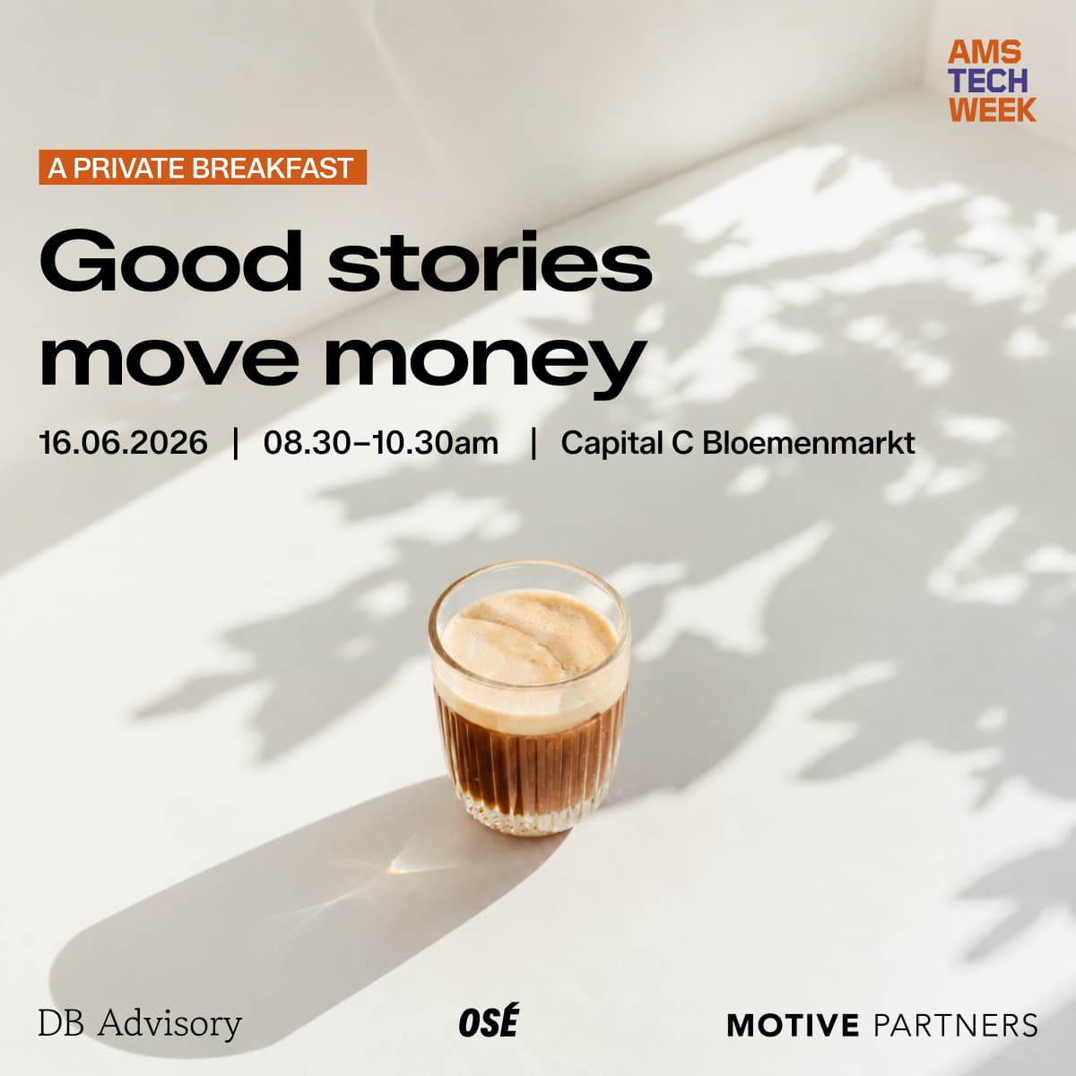 Good stories move money — A private breakfast