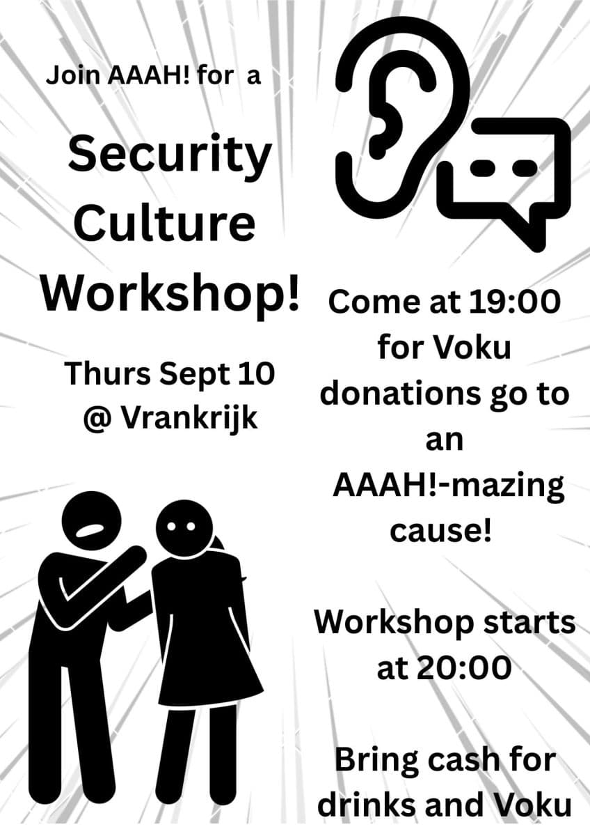 AAAH!!! Security Culture Workshop/ Voku @ 19 00